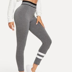 High Waist Grey Skinny Leggings Size M